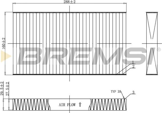 Bremsi FC0477C - Фильтр воздуха в салоне autospares.lv