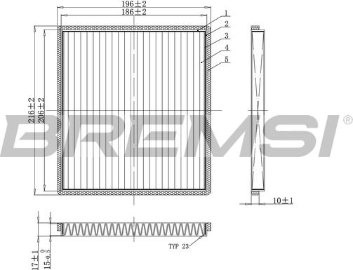 Bremsi FC0089A - Фильтр воздуха в салоне autospares.lv