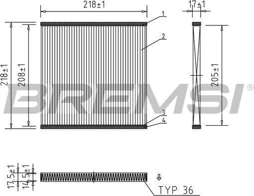 Bremsi FC0089 - Фильтр воздуха в салоне autospares.lv