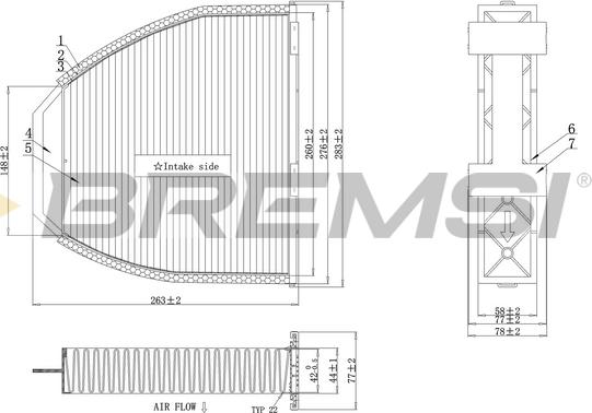 Bremsi FC0083A - Фильтр воздуха в салоне autospares.lv