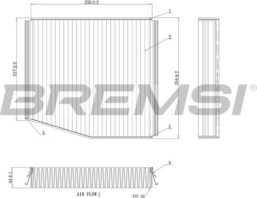 Bremsi FC0087C - Фильтр воздуха в салоне autospares.lv