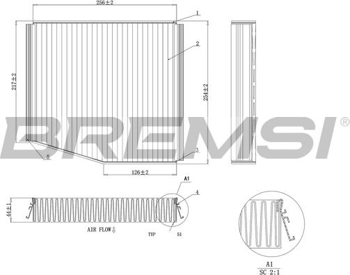 Bremsi FC0087 - Фильтр воздуха в салоне autospares.lv