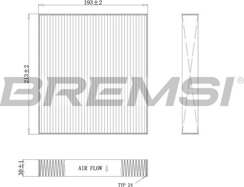 Bremsi FC0075C - Фильтр воздуха в салоне autospares.lv