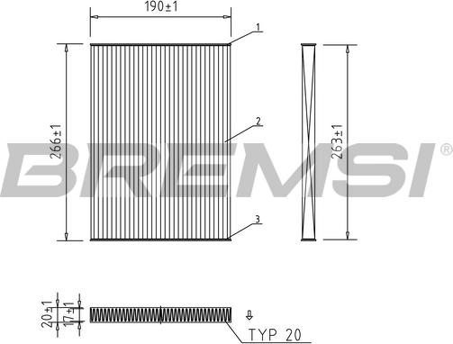 Bremsi FC0076A - Фильтр воздуха в салоне autospares.lv