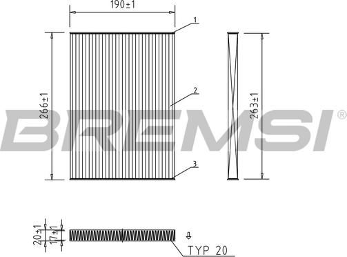 Bremsi FC0076C - Фильтр воздуха в салоне autospares.lv