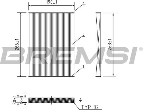 Bremsi FC0076 - Фильтр воздуха в салоне autospares.lv