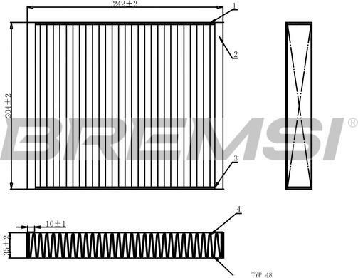 Bremsi FC0073 - Фильтр воздуха в салоне autospares.lv