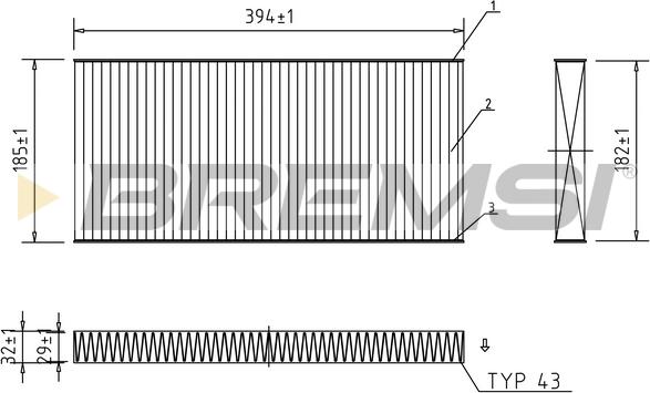 Bremsi FC0164A - Фильтр воздуха в салоне autospares.lv