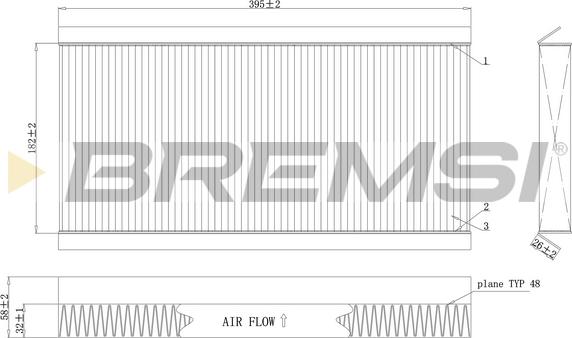 Bremsi FC0164C - Фильтр воздуха в салоне autospares.lv