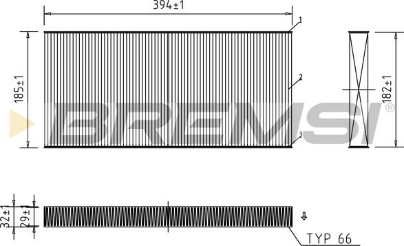 Bremsi FC0164 - Фильтр воздуха в салоне autospares.lv