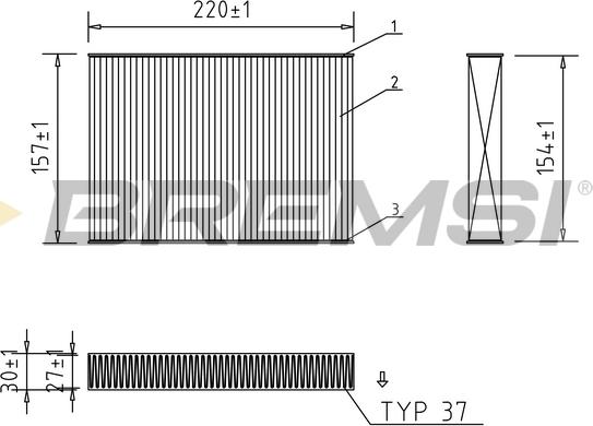 Bremsi FC0168 - Фильтр воздуха в салоне autospares.lv