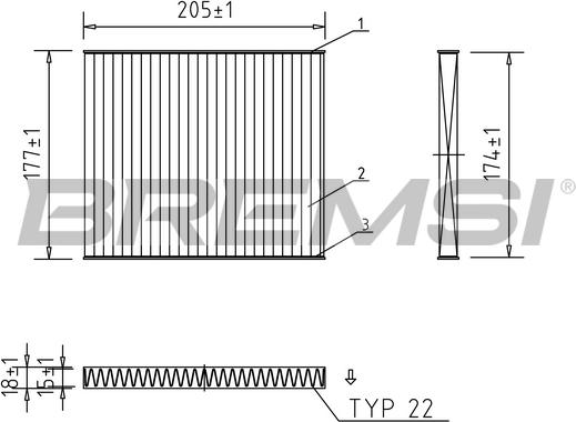 Bremsi FC0162C - Фильтр воздуха в салоне autospares.lv