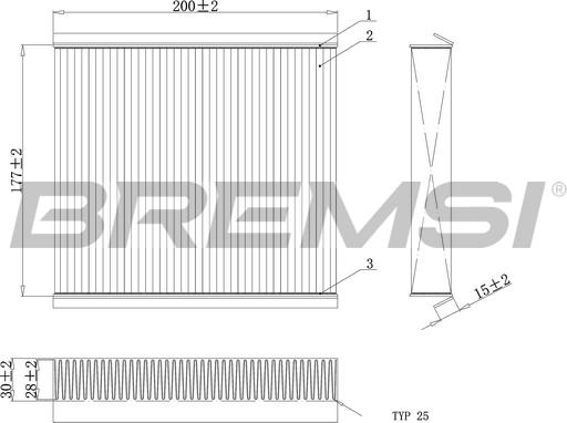 Bremsi FC0167C - Фильтр воздуха в салоне autospares.lv