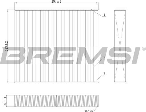 Bremsi FC0103C - Фильтр воздуха в салоне autospares.lv