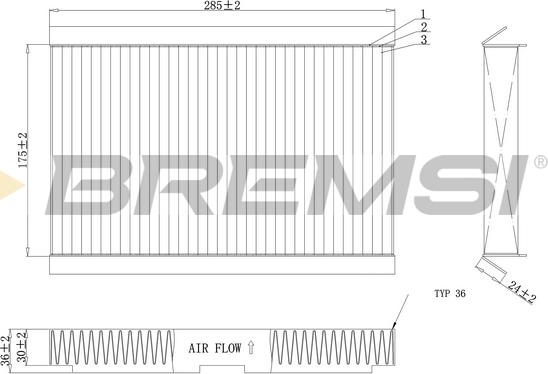 Bremsi FC0185C - Фильтр воздуха в салоне autospares.lv