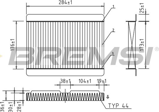 Bremsi FC0185 - Фильтр воздуха в салоне autospares.lv