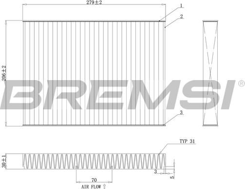 Bremsi FC0181C - Фильтр воздуха в салоне autospares.lv