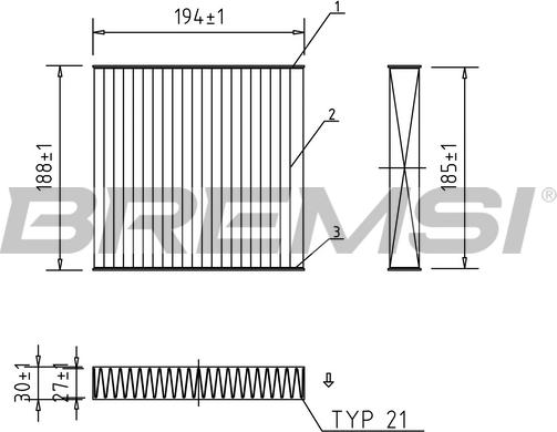 Bremsi FC0171A - Фильтр воздуха в салоне autospares.lv