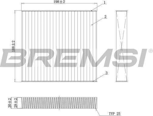 Bremsi FC0171C - Фильтр воздуха в салоне autospares.lv