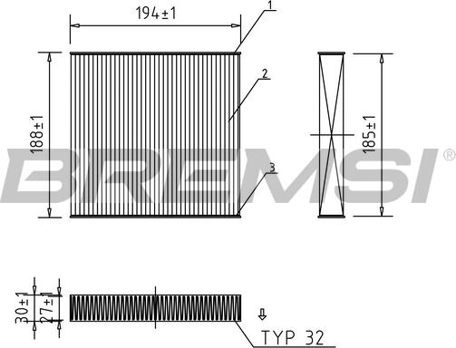 Bremsi FC0171 - Фильтр воздуха в салоне autospares.lv