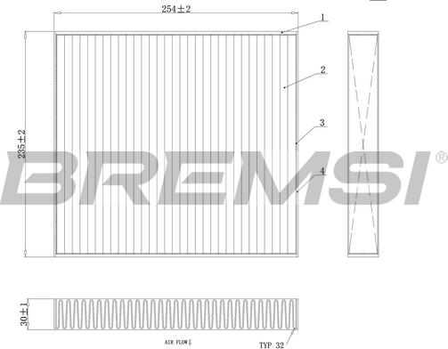 Bremsi FC0177C - Фильтр воздуха в салоне autospares.lv