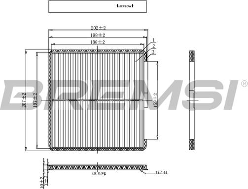 Bremsi FC0897 - Фильтр воздуха в салоне autospares.lv