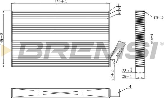 Bremsi FC0865C - Фильтр воздуха в салоне autospares.lv