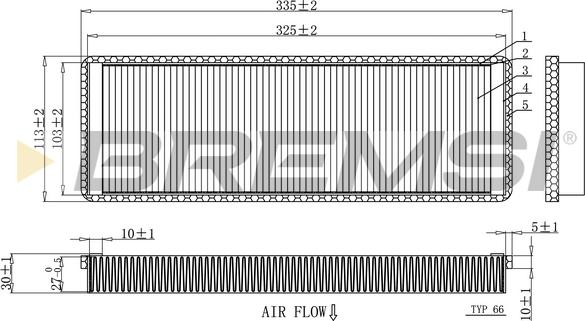 Bremsi FC1915 - Фильтр воздуха в салоне autospares.lv