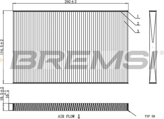 Bremsi FC1404 - Фильтр воздуха в салоне autospares.lv