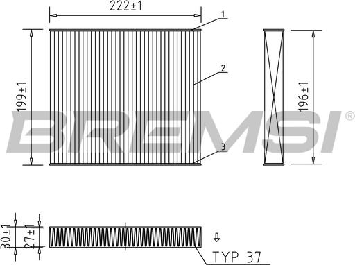 Bremsi FC1563 - Фильтр воздуха в салоне autospares.lv