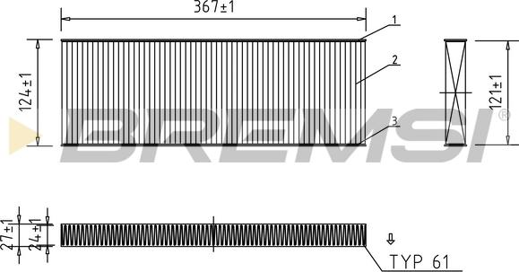 Bremsi FC1339 - Фильтр воздуха в салоне autospares.lv