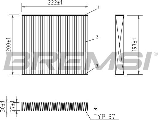 Bremsi FC1336 - Фильтр воздуха в салоне autospares.lv