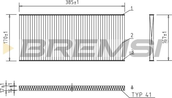 Bremsi FC1330C - Фильтр воздуха в салоне autospares.lv