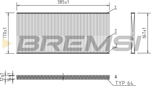 Bremsi FC1330 - Фильтр воздуха в салоне autospares.lv