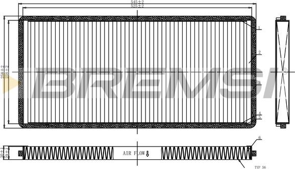 Bremsi FC1326C - Фильтр воздуха в салоне autospares.lv