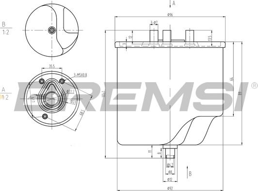 Bremsi FE0045 - Топливный фильтр autospares.lv