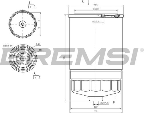 Bremsi FE0053 - Топливный фильтр autospares.lv