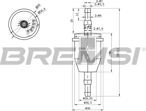 Bremsi FE0034 - Топливный фильтр autospares.lv