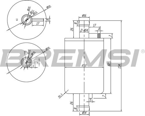 Bremsi FE0037 - Топливный фильтр autospares.lv