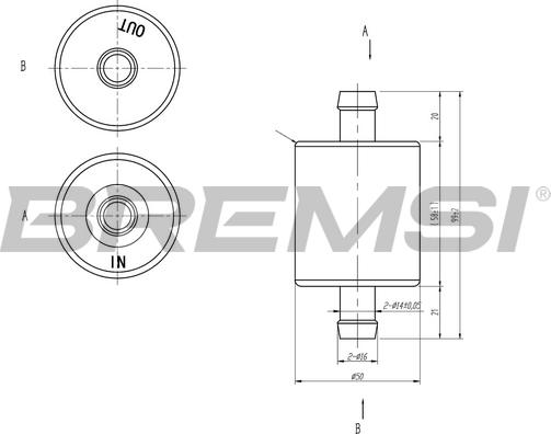 Bremsi FE0148 - Топливный фильтр autospares.lv