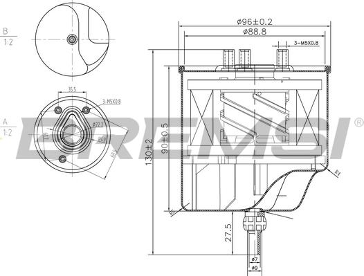 Bremsi FE0156 - Топливный фильтр autospares.lv