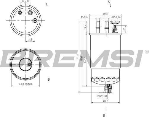 Bremsi FE0158 - Топливный фильтр autospares.lv