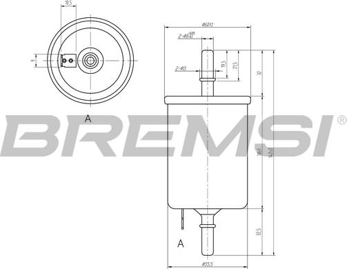 Bremsi FE0844 - Топливный фильтр autospares.lv