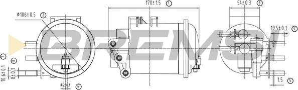 Bremsi FE0800 - Топливный фильтр autospares.lv