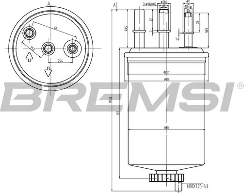 Bremsi FE0828 - Топливный фильтр autospares.lv