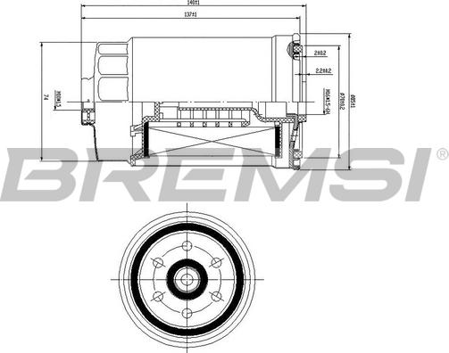 Bremsi FE0822 - Топливный фильтр autospares.lv