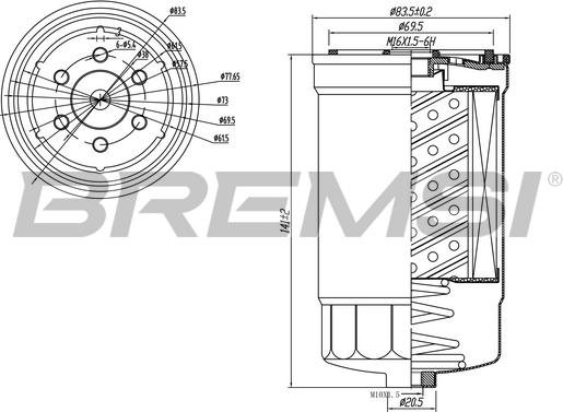 Bremsi FE0827 - Топливный фильтр autospares.lv