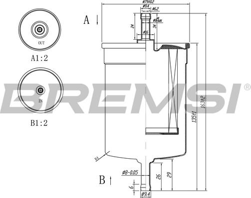 Bremsi FE0395 - Топливный фильтр autospares.lv