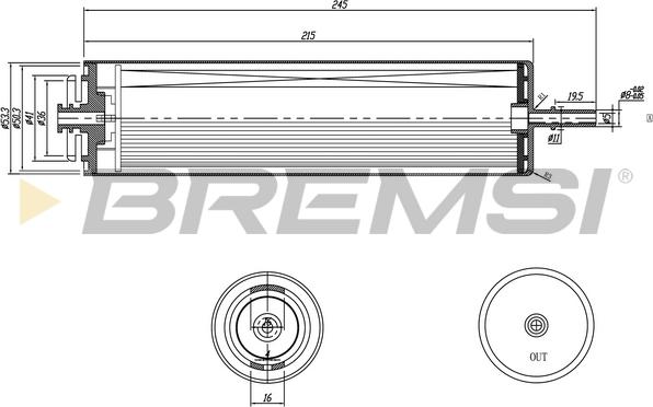 Bremsi FE0353 - Топливный фильтр autospares.lv