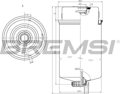 Bremsi FE0387 - Топливный фильтр autospares.lv